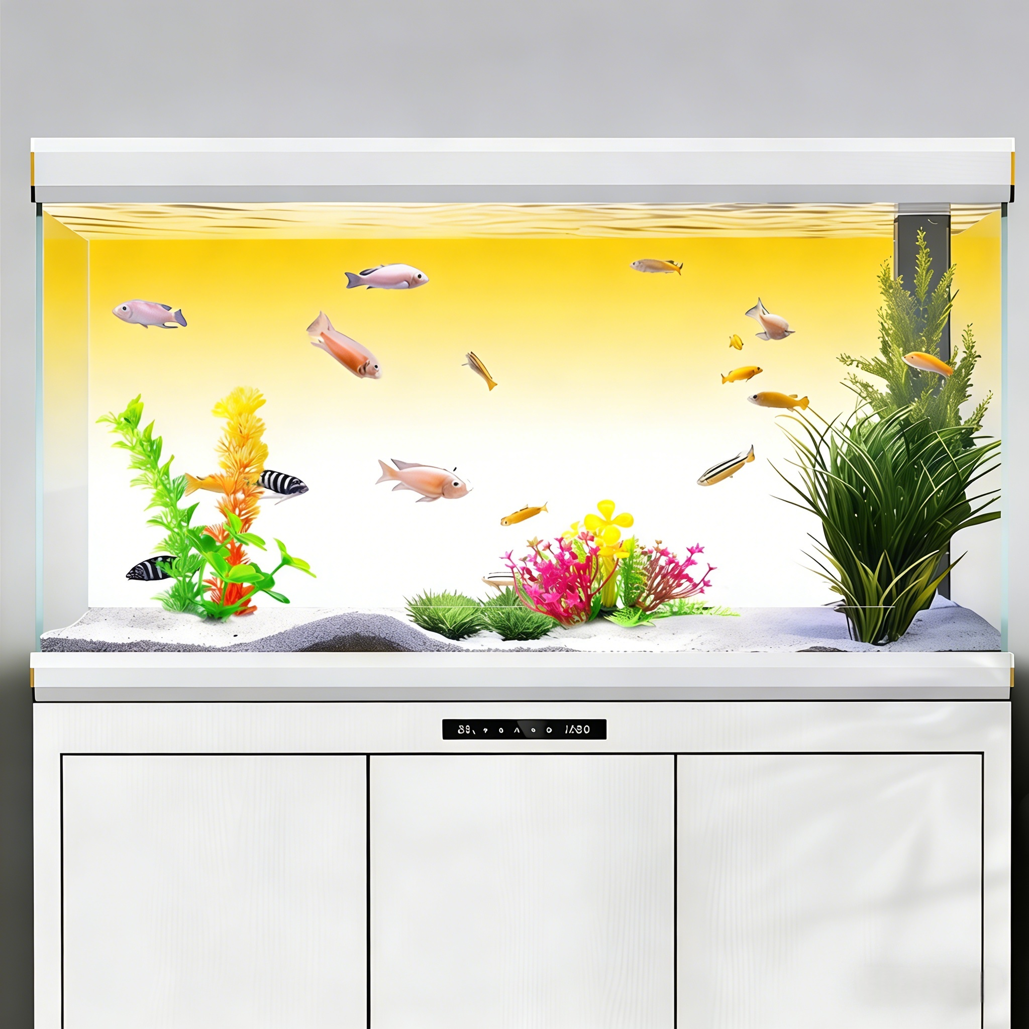 Yellow and White Gradient, Fis – Aquarium Fish Yellow Bewertung und Preis