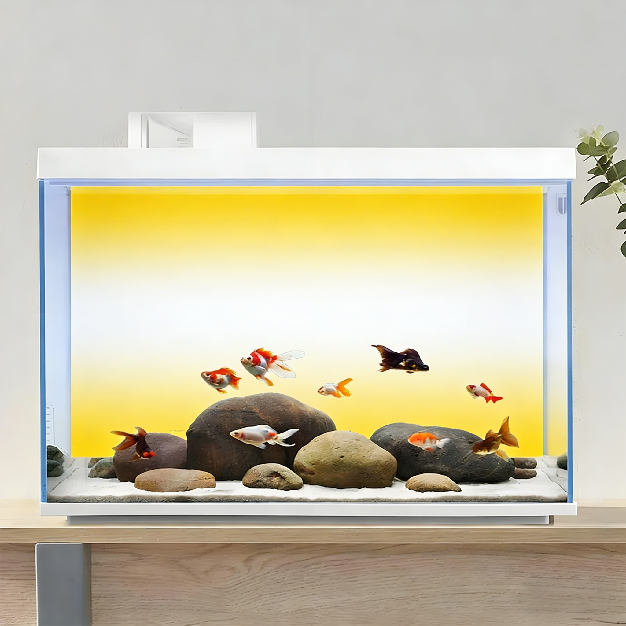 Yellow and White Gradient, Fis – Aquarium Fish Yellow Bewertung und Preis