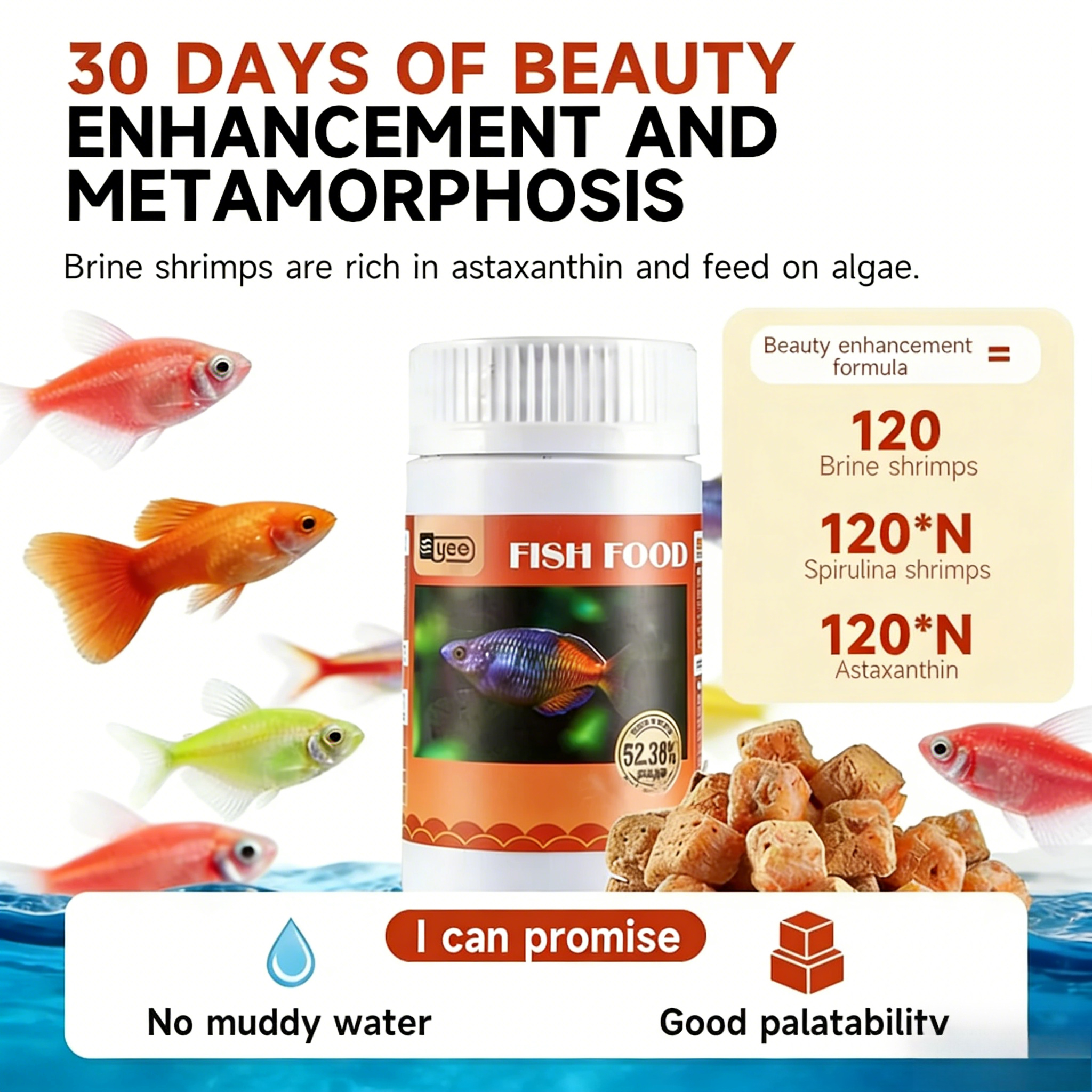 Freeze-Dried Brine Shrimp Cube – Fish Food Flake Bewertung und Preis