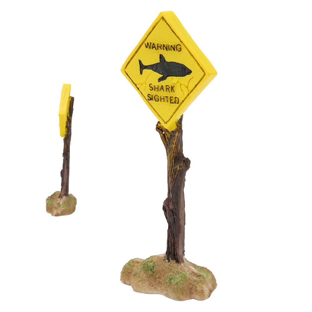 Resin Shark Warning Board Orna – Aquarium Fish Yellow Bewertung und Preis