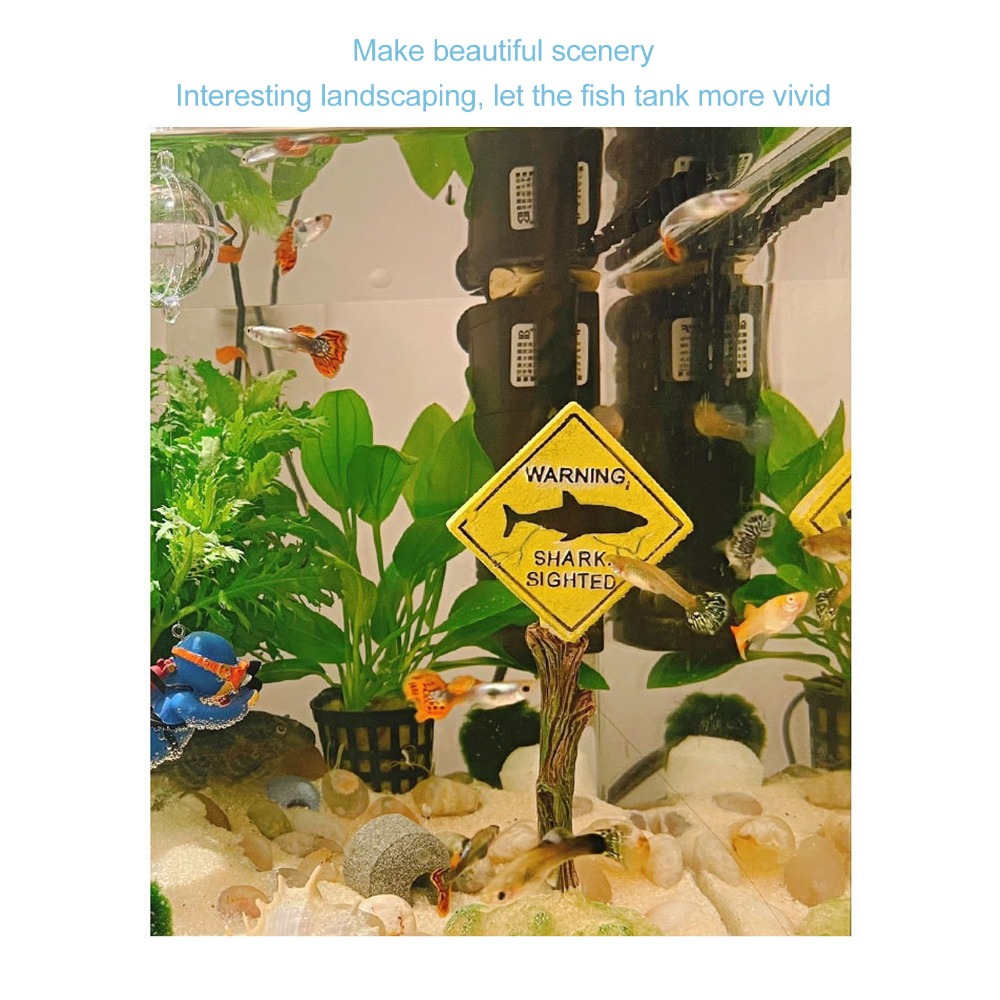 Resin Shark Warning Board Orna – Aquarium Fish Yellow Bewertung und Preis