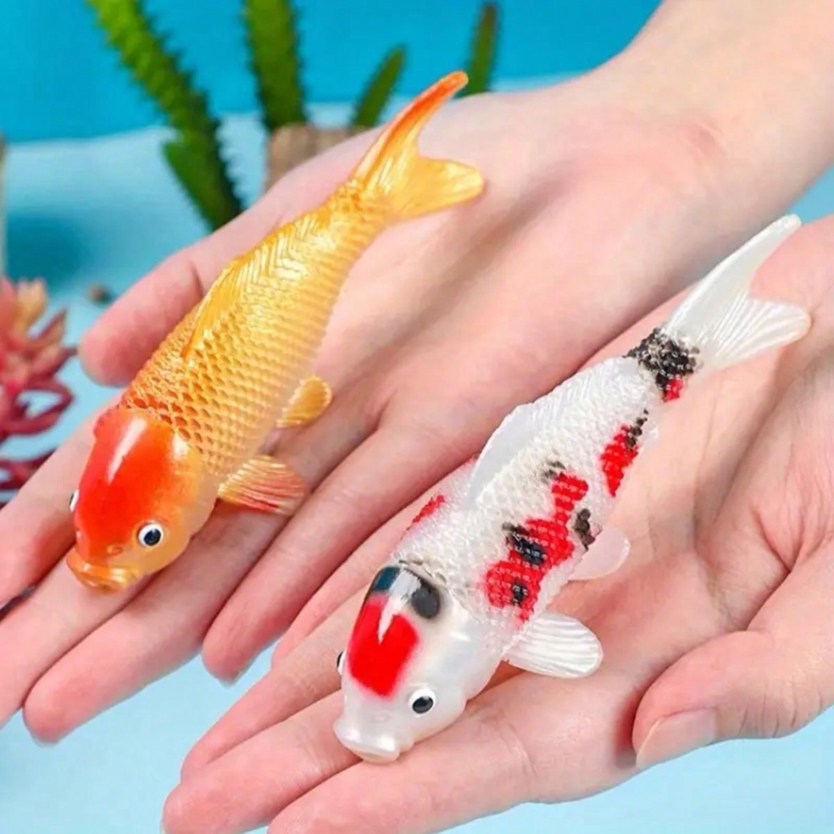 2pcs Colorful Artificial Koi F – Aquarium Fish Yellow Bewertung und Preis