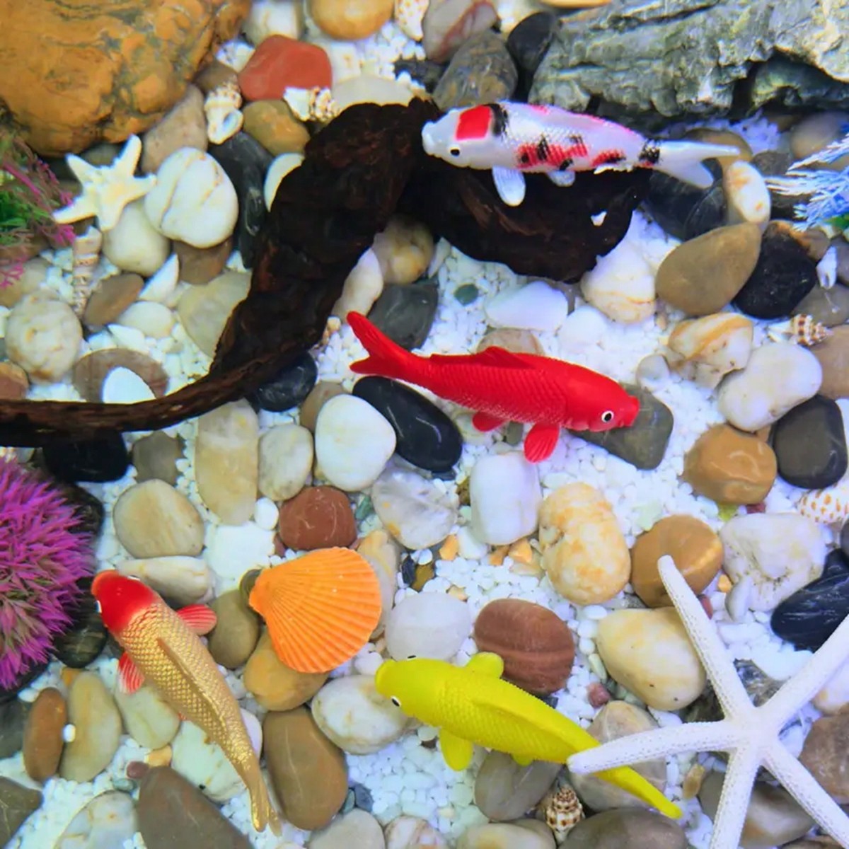 2pcs Colorful Artificial Koi F – Aquarium Fish Yellow Bewertung und Preis