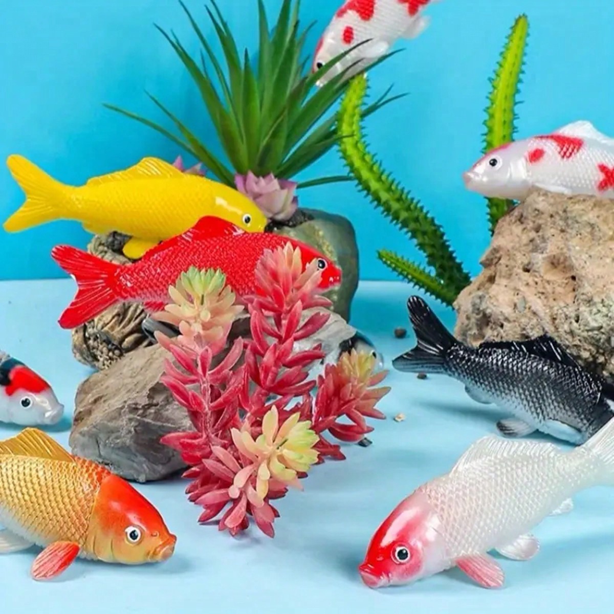2pcs Colorful Artificial Koi F – Aquarium Fish Yellow Bewertung und Preis